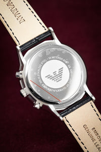 & Renato – Men\'s Emporio Watches Crystals Chronograph AR2447 Watch Black Armani
