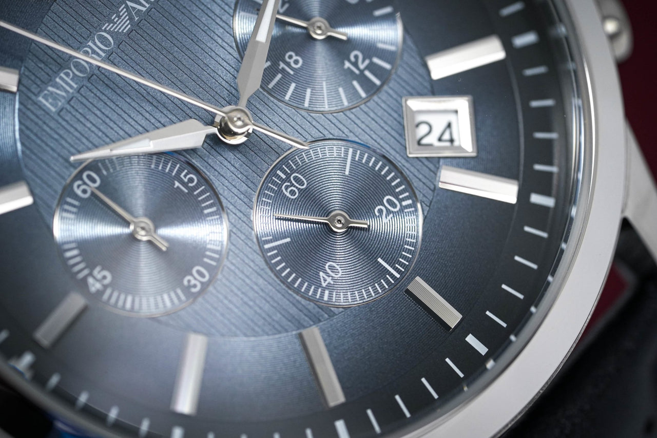 Renato – Watch Men\'s Armani Watches Blue & Chronograph AR2473 Crystals Emporio