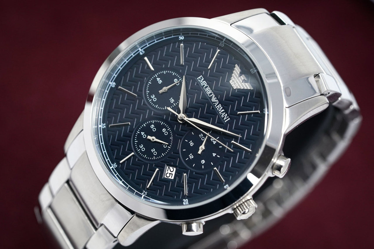Emporio Armani Men's Renato Watch Blue AR2486 - Watches & Crystals