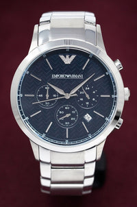 Thumbnail for Emporio Armani Men's Renato Watch Blue AR2486 - Watches & Crystals