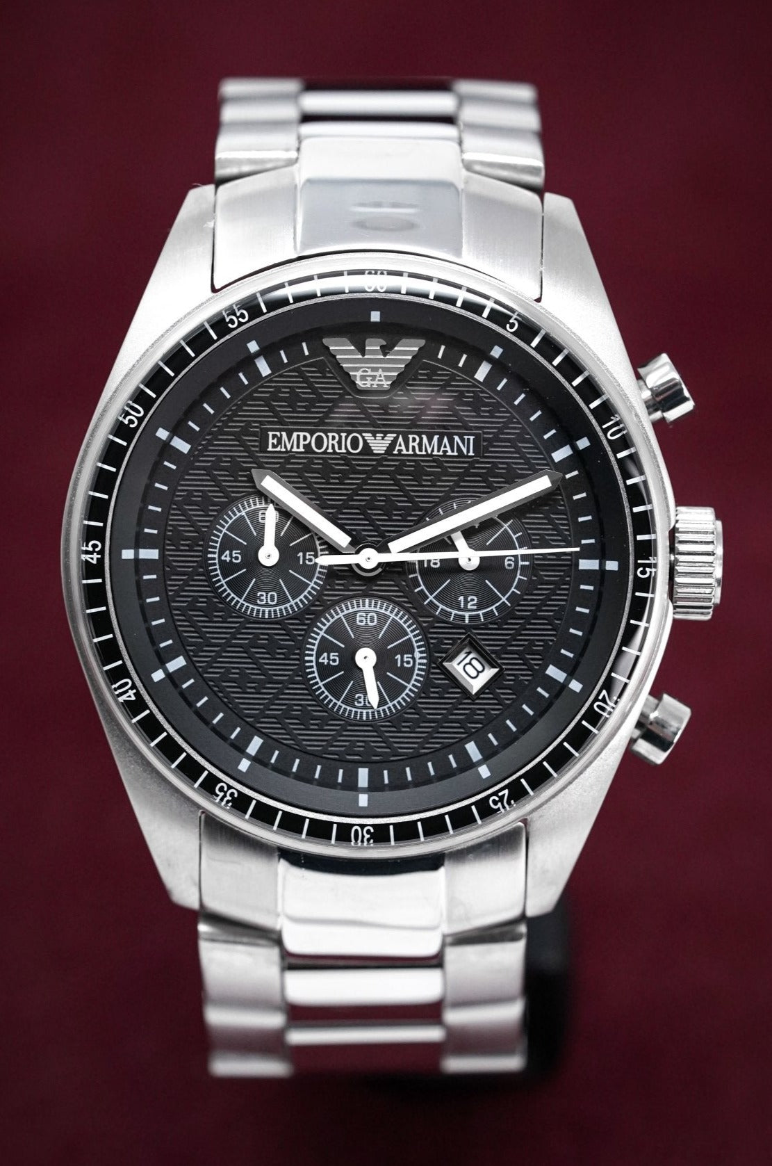 Emporio Armani Men's Sportivo Chronograph Watch Steel AR0585 – Watches ...