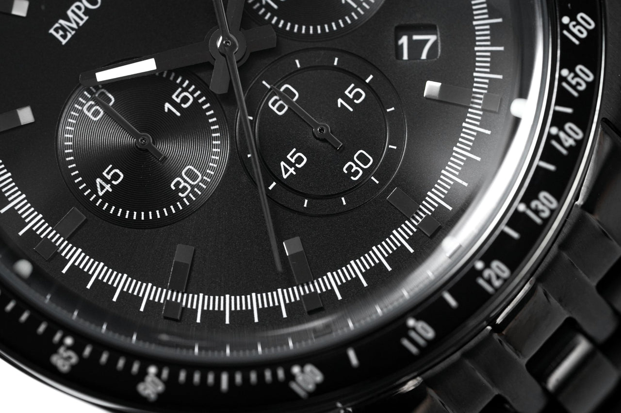 Emporio Armani Men's Tazio Chronograph Watch Black PVD AR5989 - Watches & Crystals