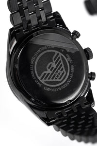 Thumbnail for Emporio Armani Men's Tazio Chronograph Watch Black PVD AR5989 - Watches & Crystals