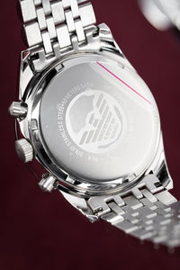 Thumbnail for Emporio Armani Men's Tazio Chronograph Watch Silver AR6073 - Watches & Crystals