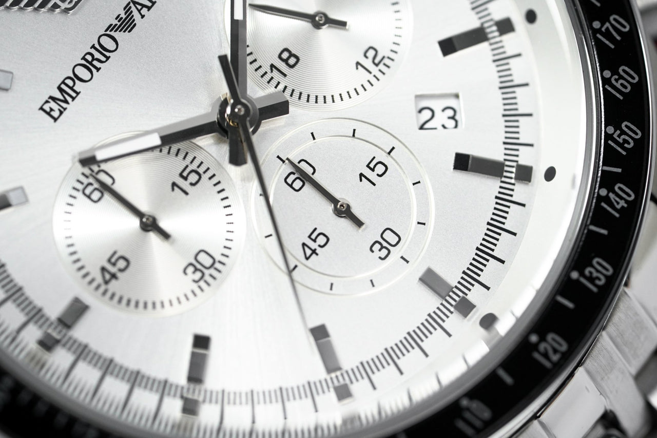 Emporio Armani Men's Tazio Chronograph Watch Silver AR6073 - Watches & Crystals