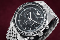 Thumbnail for Emporio Armani Men's Tazio Chronograph Watch Steel AR5988 - Watches & Crystals