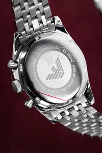 Thumbnail for Emporio Armani Men's Tazio Chronograph Watch Steel AR5988 - Watches & Crystals
