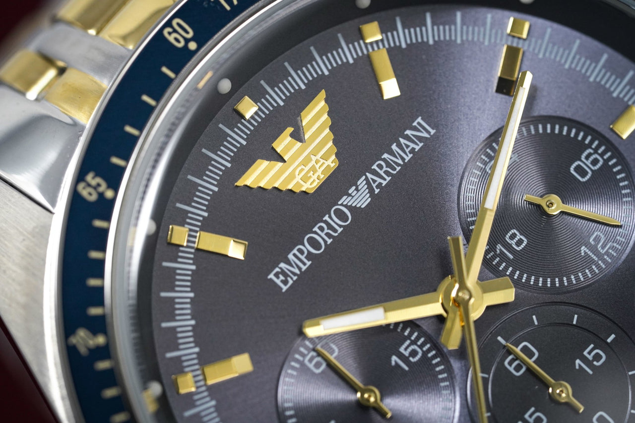 Emporio Armani Men's Tazio Chronograph Watch Two Tone AR6088 - Watches & Crystals