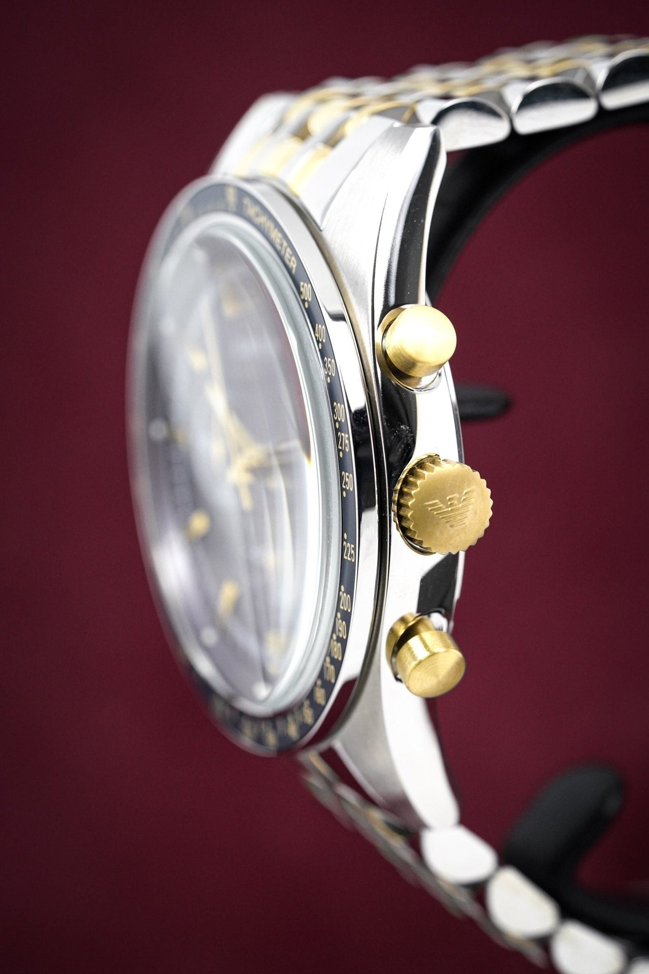 Emporio Armani Men's Tazio Chronograph Watch Two Tone AR8030 - Watches & Crystals