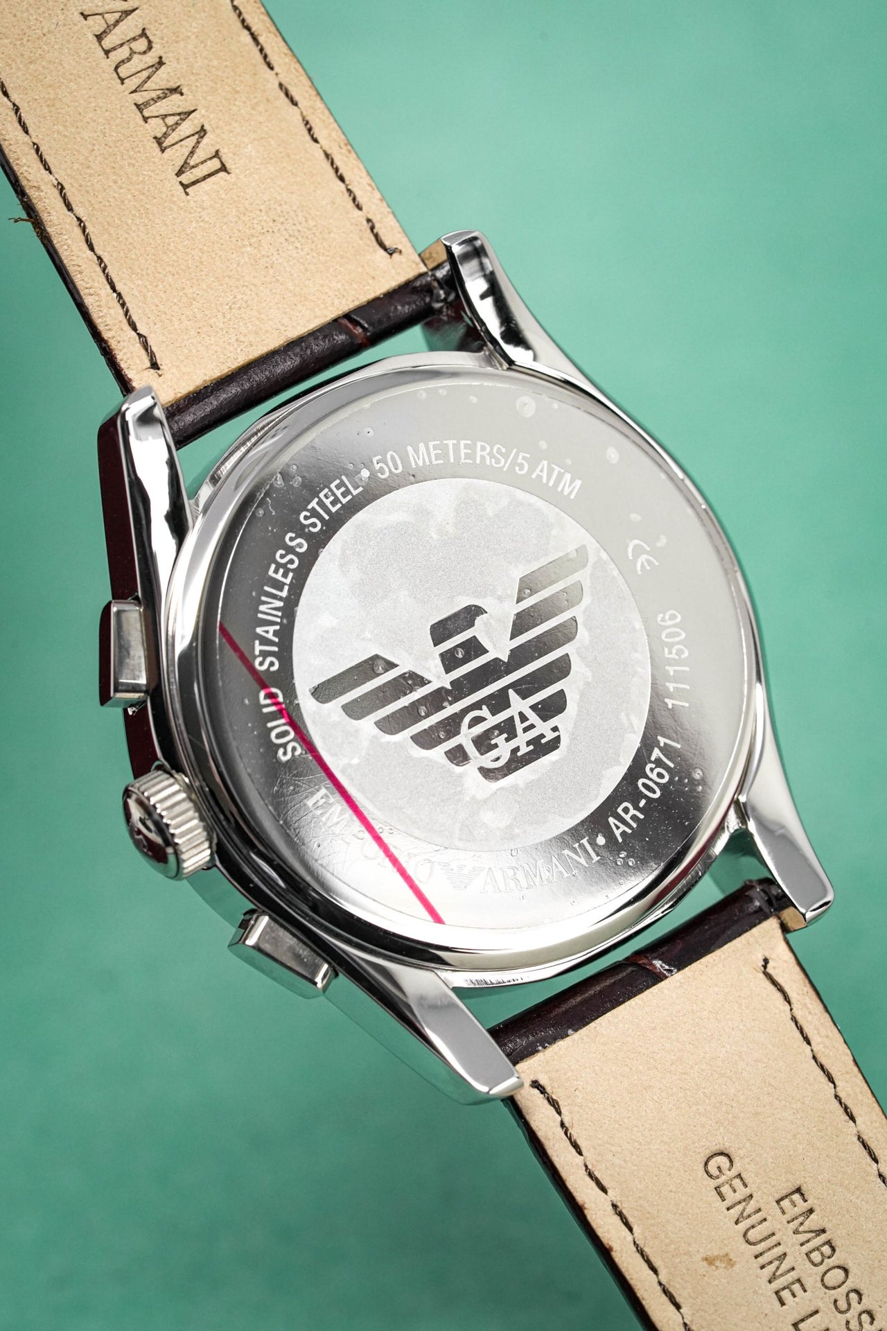 Emporio Armani Men's Valente Chronograph Watch Brown AR0671 - Watches & Crystals