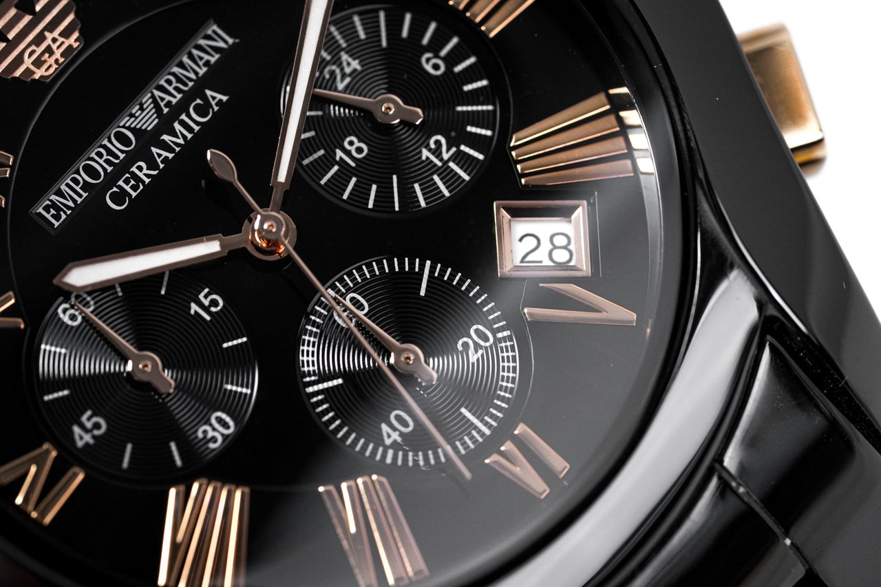 Emporio Armani Men's Valente Chronograph Watch Ceramic AR1410 - Watches & Crystals