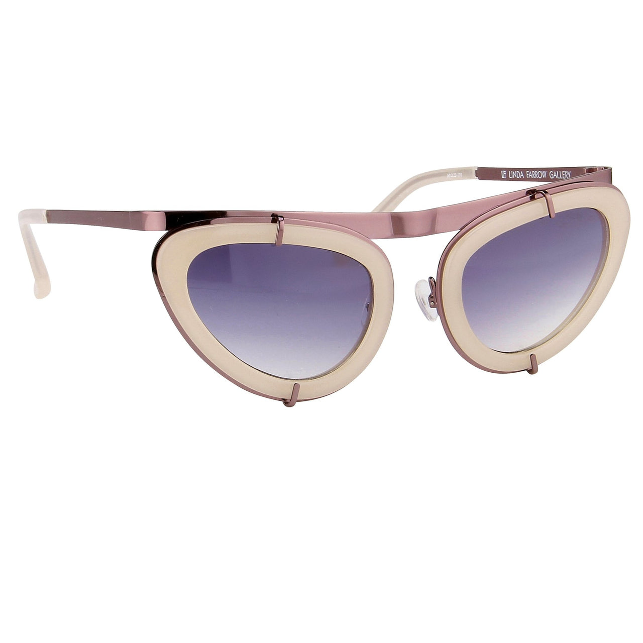 Erdem Women Sunglasses Cat Eye Beige Rose Gold and Grey Graduated Lenses - EDM3C2SUN - Watches & Crystals