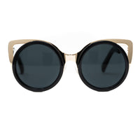 Thumbnail for Erdem Women Sunglasses Cat Eye Black Light Gold with Black Lenses Category 3 EDM4C1SUN - Watches & Crystals