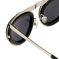 Thumbnail for Erdem Women Sunglasses Cat Eye Black Shiny Silver with Grey Lenses Category 3 EDM3C6SUN - Watches & Crystals