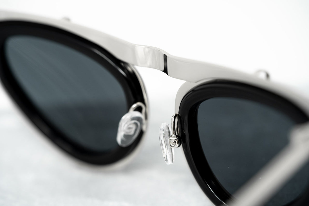 Erdem Women Sunglasses Cat Eye Black Shiny Silver with Grey Lenses Category 3 EDM3C6SUN - Watches & Crystals