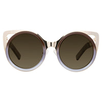 Thumbnail for Erdem Women Sunglasses Cat Eye Blue Brown Gradient Light Gold with Brown Lenses Category 3 EDM4C10SUN - Watches & Crystals