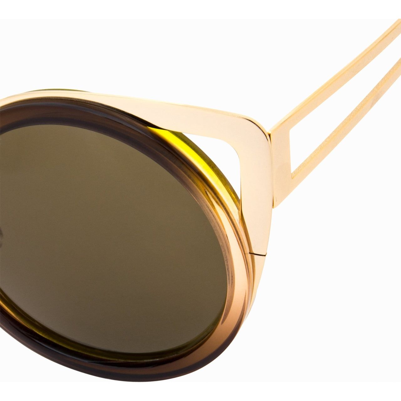 Erdem Women Sunglasses Cat Eye Brown Gradient Light Gold with Brown Lenses Category 3 EDM4C11SUN - Watches & Crystals
