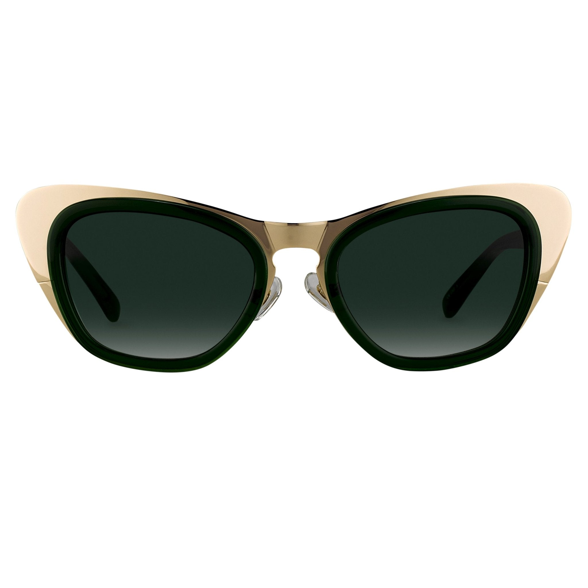 Erdem Women Sunglasses Cat Eye Dark Green Gold with Green Graduated Lenses Category 3 EDM17C3SUN - Watches & Crystals