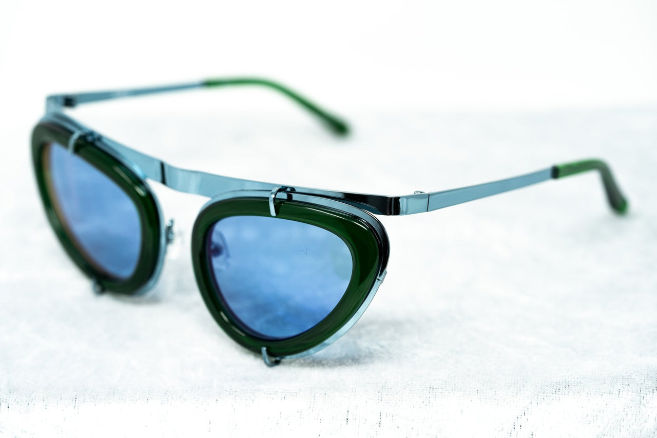 Erdem Women Sunglasses Cat Eye Green Blue and Blue Mirror Lenses - EDM3C4SUN - Watches & Crystals