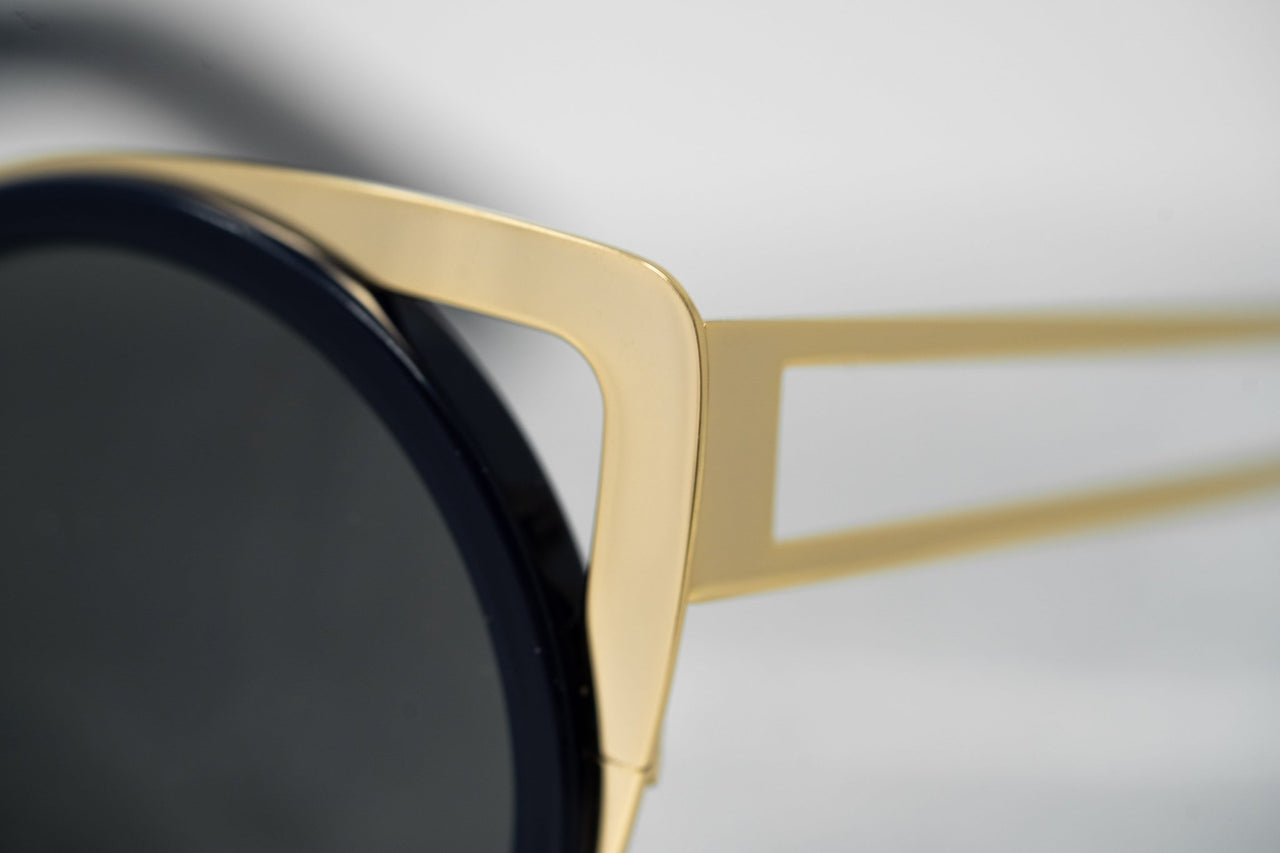 Erdem Women Sunglasses Cat Eye Navy Light Gold with Grey Graduated Lenses Category 3 EDM4C5SUN - Watches & Crystals