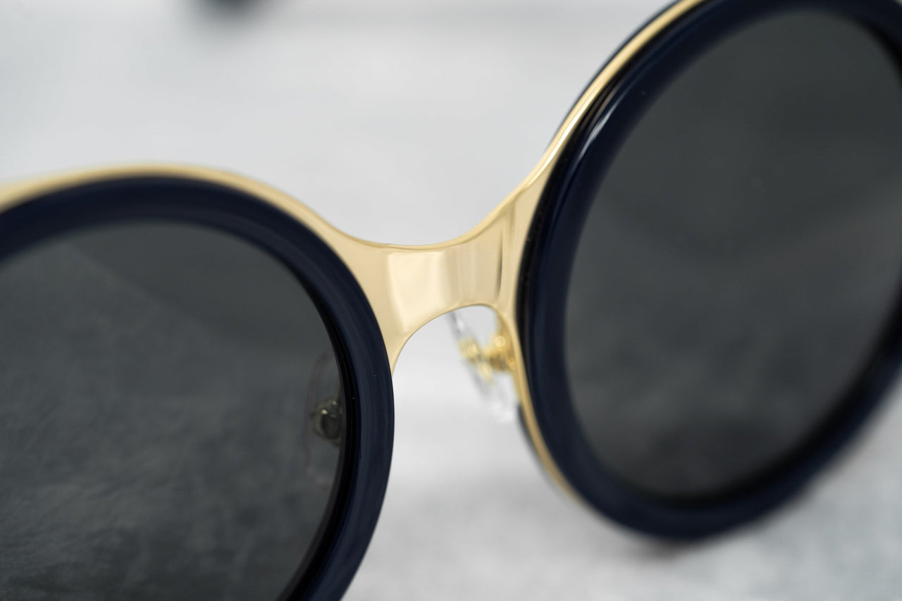 Erdem Women Sunglasses Cat Eye Navy Light Gold with Grey Graduated Lenses Category 3 EDM4C5SUN - Watches & Crystals