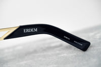Thumbnail for Erdem Women Sunglasses Cat Eye Navy Light Gold with Grey Graduated Lenses Category 3 EDM4C5SUN - Watches & Crystals