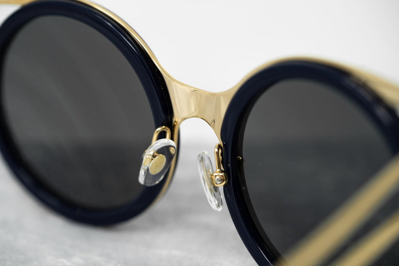 Erdem Women Sunglasses Cat Eye Navy Light Gold with Grey Graduated Lenses Category 3 EDM4C5SUN - Watches & Crystals