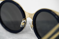 Thumbnail for Erdem Women Sunglasses Cat Eye Navy Light Gold with Grey Graduated Lenses Category 3 EDM4C5SUN - Watches & Crystals