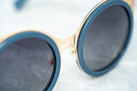 Thumbnail for Erdem Women Sunglasses Cat Eye Slate Blue Light Gold with Grey Graduated Lenses EDM4C7SUN - Watches & Crystals