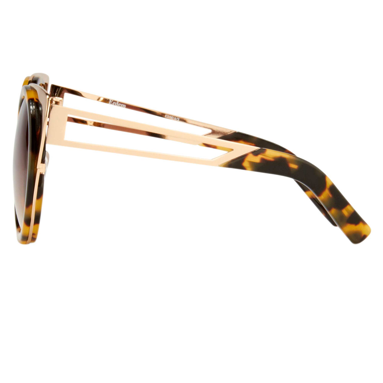 Erdem Women Sunglasses Cat Eye Tortoise Shell Light Gold with Brown Graduated Lenses EDM4C2SUN - Watches & Crystals