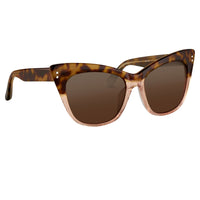 Thumbnail for Erdem Women Sunglasses Cat Eye Tortoise Shell Rose Glitter with Brown Lenses Category 3 EDM22C1SUN - Watches & Crystals