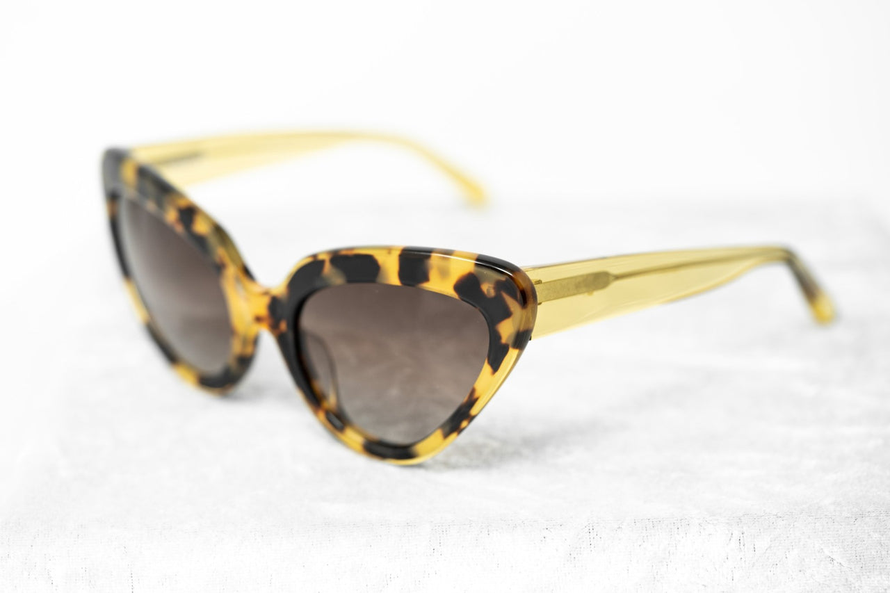 Erdem Women Sunglasses Cat Eye Tortoise Shell Yellow with Brown Graduated Lenses EDM29C2SUN - Watches & Crystals