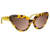 Thumbnail for Erdem Women Sunglasses Cat Eye Tortoise Shell Yellow with Brown Graduated Lenses EDM29C2SUN - Watches & Crystals