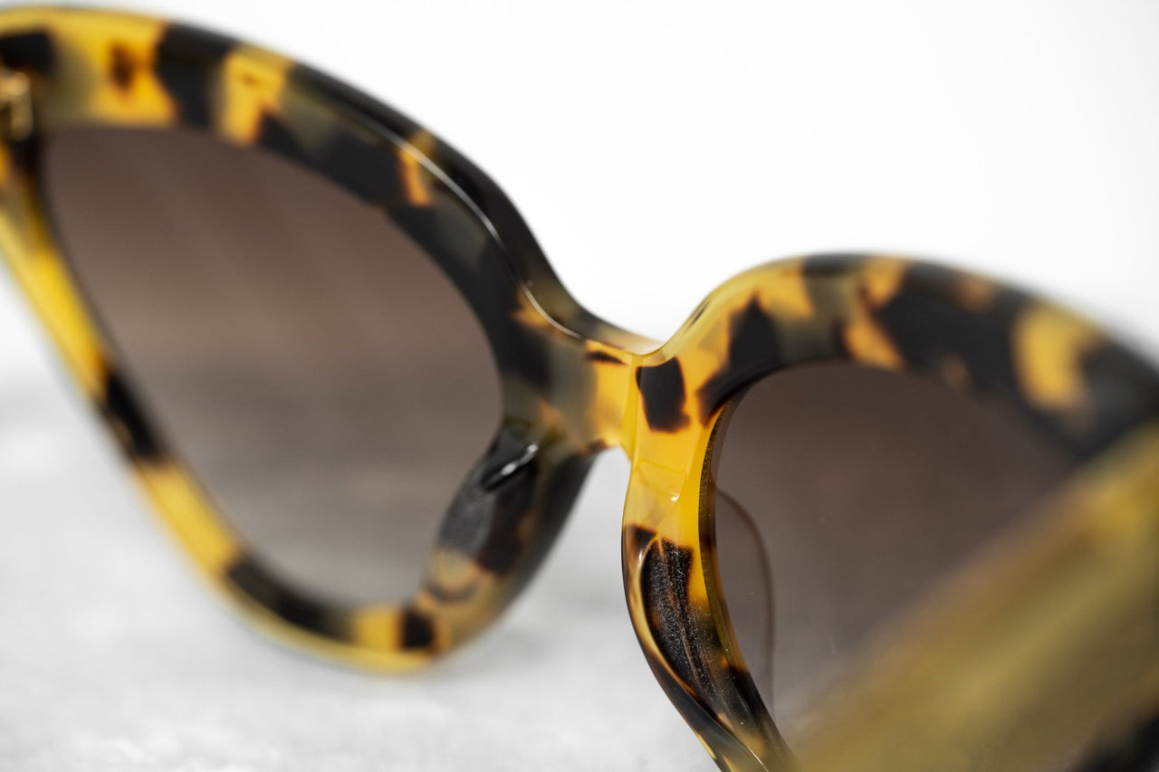 Erdem Women Sunglasses Cat Eye Tortoise Shell Yellow with Brown Graduated Lenses EDM29C2SUN - Watches & Crystals