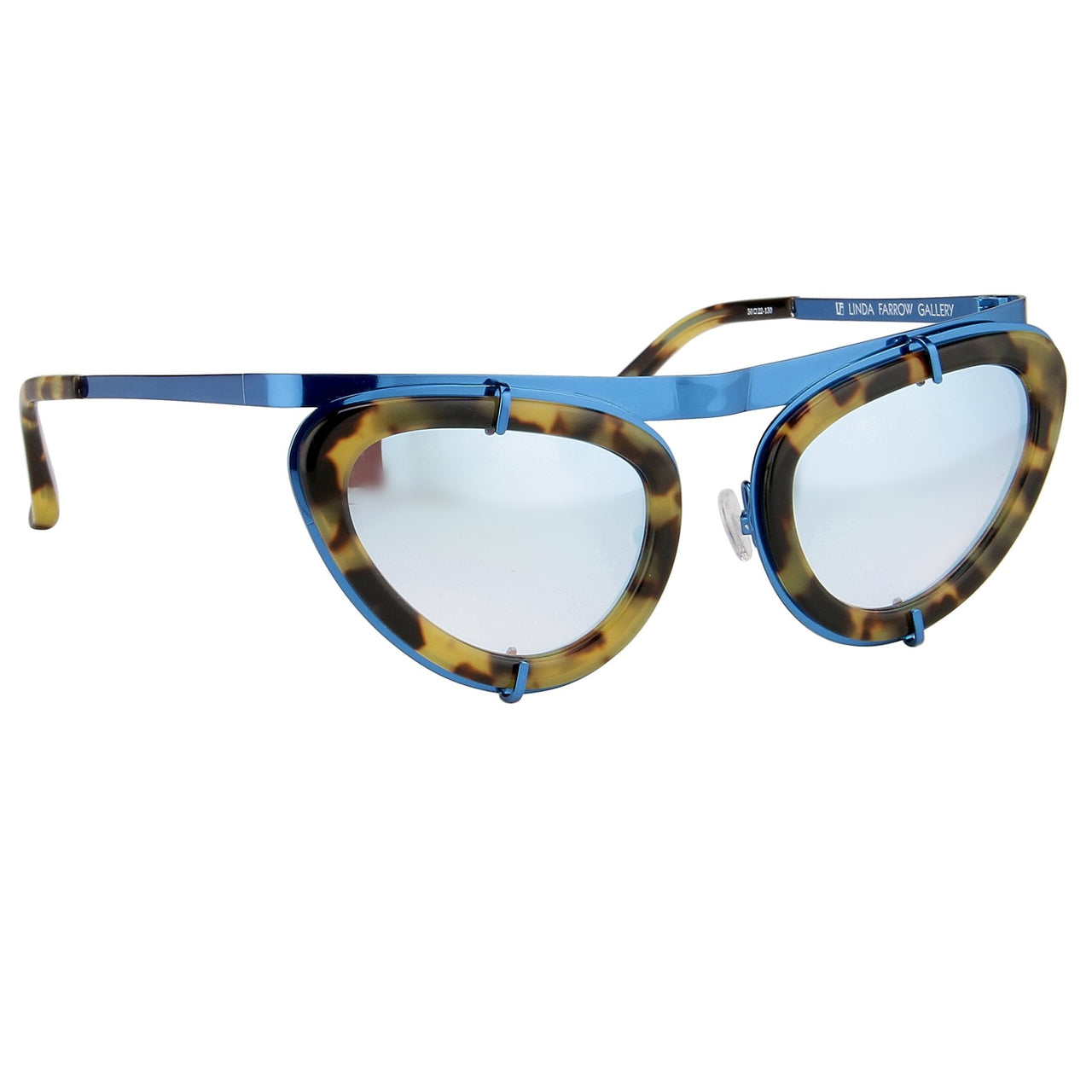 Erdem Women Sunglasses Cat Eye Tortoiseshell/Blue and Blue Mirror Lenses - EDM3C3SUN - Watches & Crystals