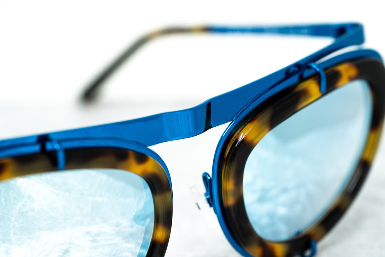 Erdem Women Sunglasses Cat Eye Tortoiseshell/Blue and Blue Mirror Lenses - EDM3C3SUN - Watches & Crystals