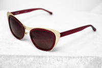 Thumbnail for Erdem Women Sunglasses Cat Eye Transparent Burgundy Gold with Maroon Lenses Category 3 EDM17C4SUN - Watches & Crystals