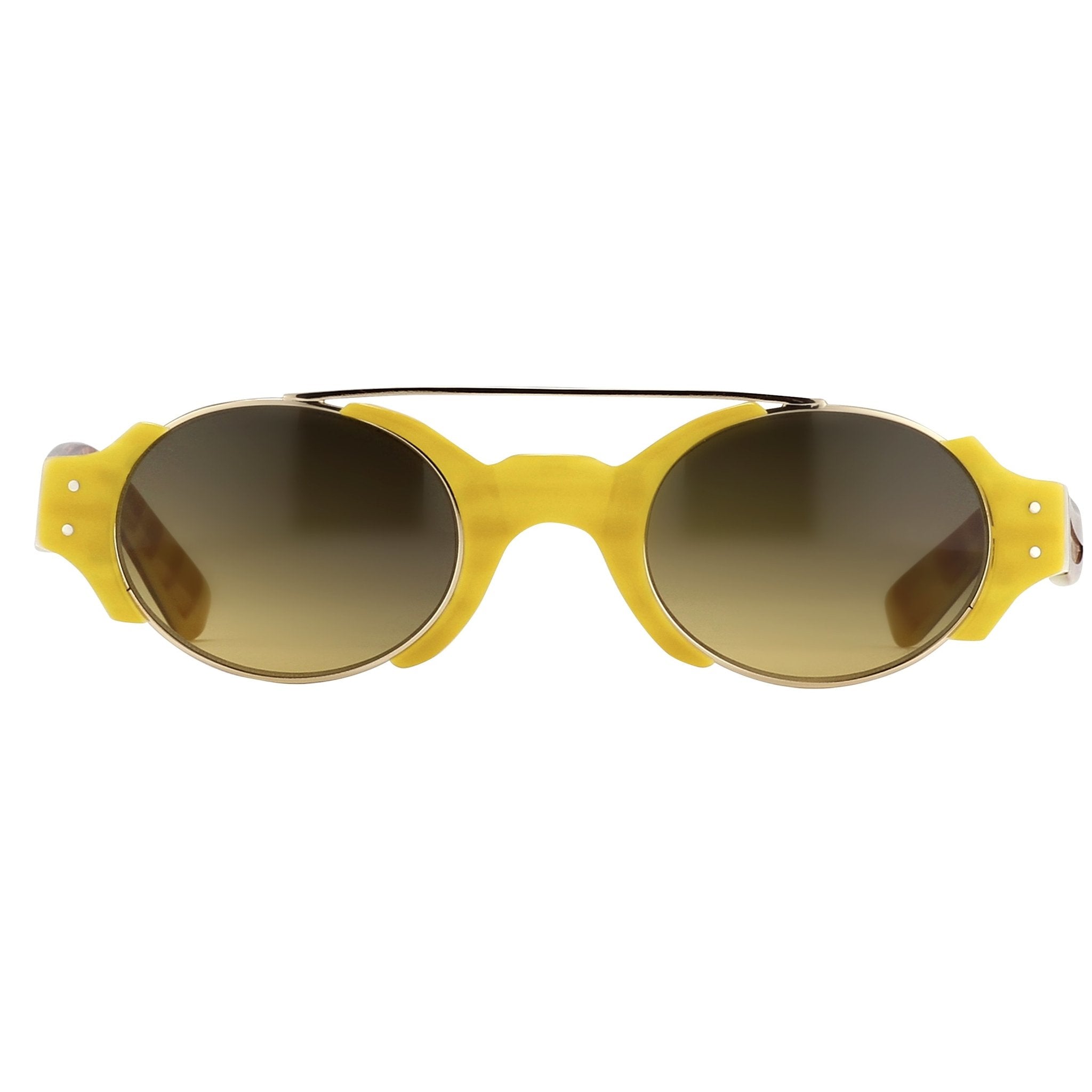 Erdem Women Sunglasses Mustard Horn Light Gold with Green Graduated Lenses EDM8C5SUN - Watches & Crystals