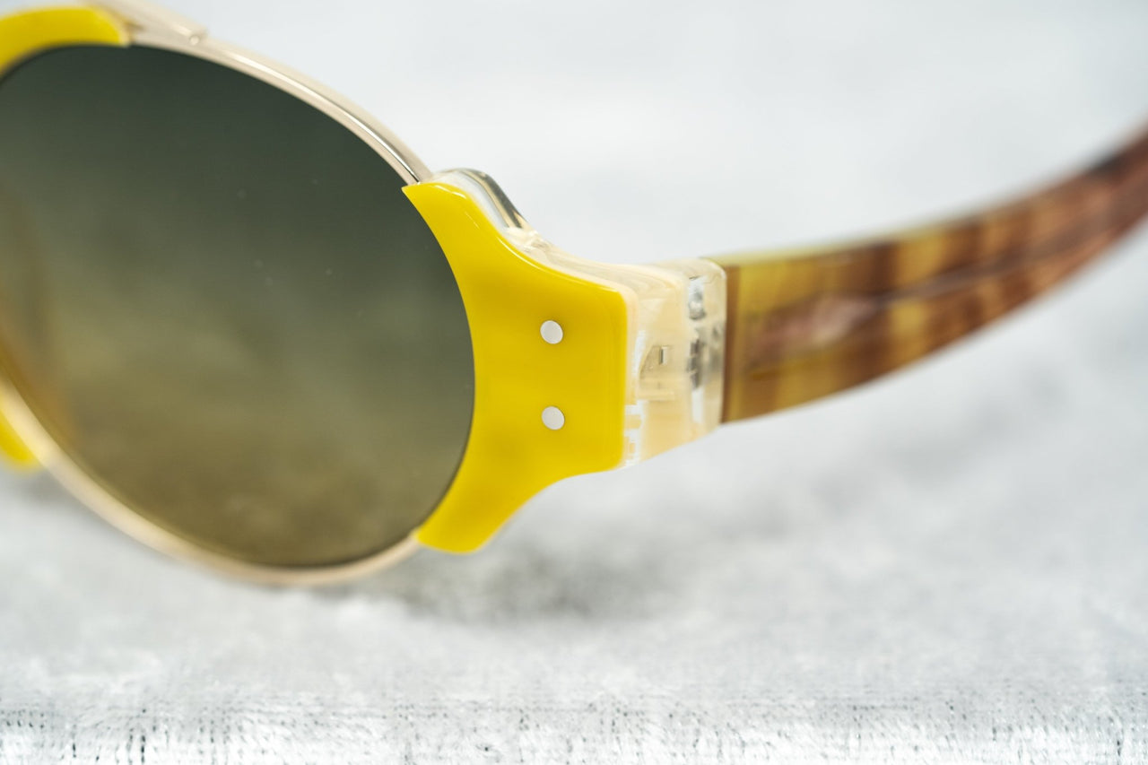 ASOS Oval Sunglasses In Yellow | ASOS