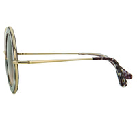 Thumbnail for Erdem Women Sunglasses Oval Grey Pearl Purple Gold with Maroon Graduated Lenses EDM27C2SUN - Watches & Crystals