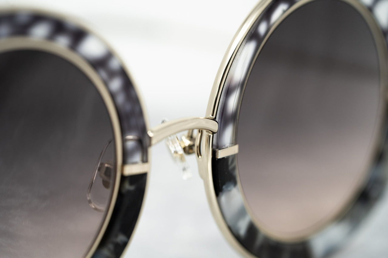 Erdem Women Sunglasses Oval Grey Pearl Purple Gold with Maroon Graduated Lenses EDM27C2SUN - Watches & Crystals