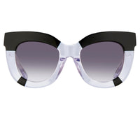Thumbnail for Erdem Women Sunglasses Oversized Clear Black with Grey Graduated Lenses EDM20C1SUN - Watches & Crystals