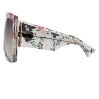 Thumbnail for Erdem Women Sunglasses Oversized Floral Blue Rose Gold with Grey Graduated Lenses Category 3 EDM34C5SUN - Watches & Crystals