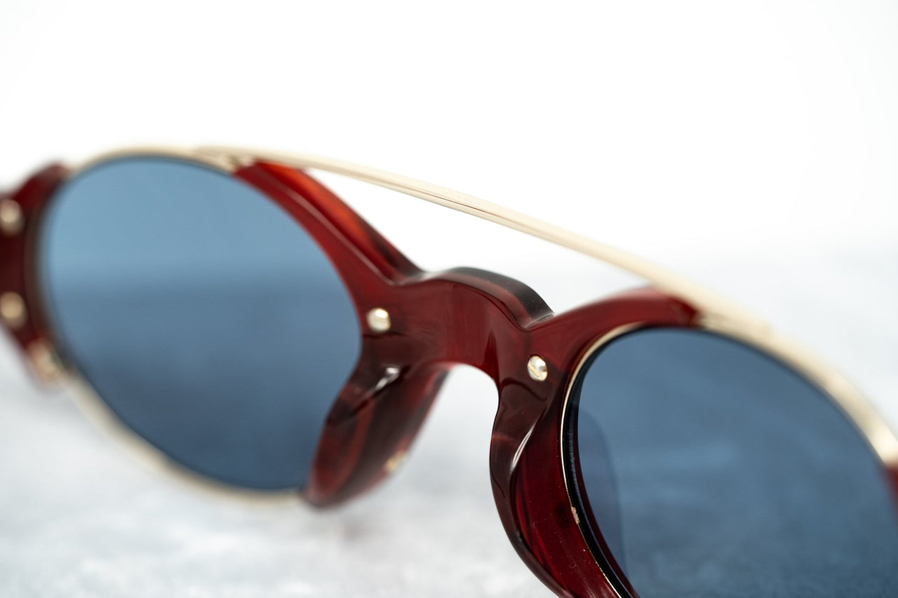Erdem Women Sunglasses Red Marble Light Gold with Blue Lenses Category 3 EDM8C4SUN - Watches & Crystals