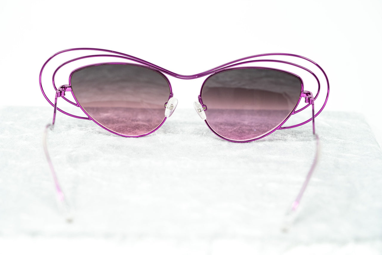 Erdem Women Sunglasses Special Frame Purple with Pink/Grey Graduated Mirrored Lenses Category 3 - EDM2C1SUN - Watches & Crystals