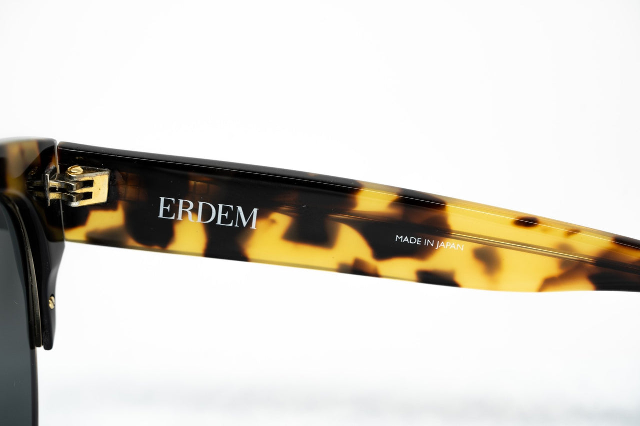 Erdem Women Sunglasses Tortoise Shell Black Light Gold with Grey Lenses Category 3 EDM25C4SUN - Watches & Crystals