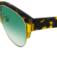 Thumbnail for Erdem Women Sunglasses Tortoise Shell Light Gold with Green Graduated Lenses EDM25C2SUN - Watches & Crystals