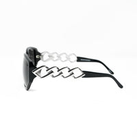 Thumbnail for Erickson Beamon Sunglasses Rectangular Black Silver With Dark Grey Lenses 8EB1C1BLACK - Watches & Crystals