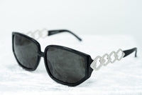 Thumbnail for Erickson Beamon Sunglasses Rectangular Black Silver With Dark Grey Lenses 8EB1C1BLACK - Watches & Crystals