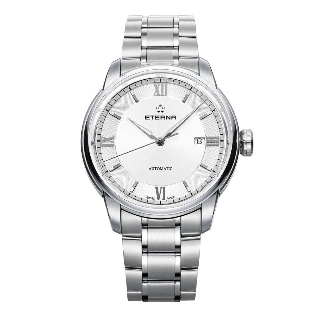 Eterna Watch Men's Adventic Date White Steel Automatic 2970.41.62.1704 - Watches & Crystals
